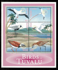 Tuvalu 2000 - Birds, Animals - Sheet of 6 Stamps - Scott #844 - MNH