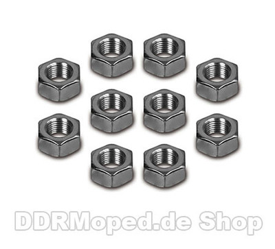 10 x nut M8x1 left thread drive pinion Simson SR1 SR2 KR50 Spatz