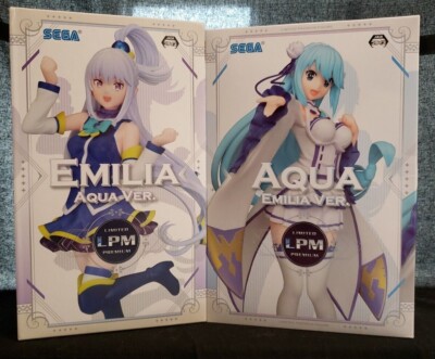 Re:zero Konosuba collaboration Figure ''Emilia & Aqua'' Set SEGA