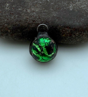 Vintage 1940s Japanese Foil Glass Pendants (SGP43)
