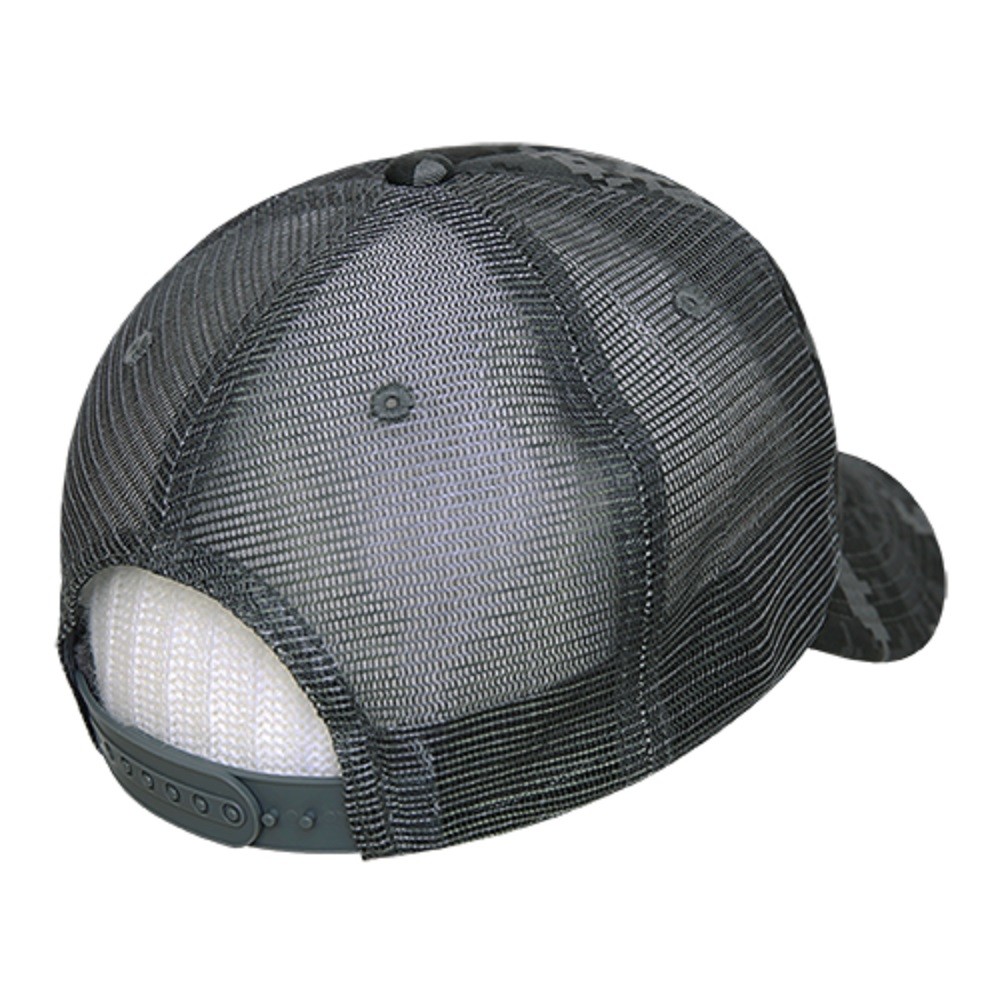 Gray Digital Camo Camouflage Grey Mesh 5 Panel Military Trucker