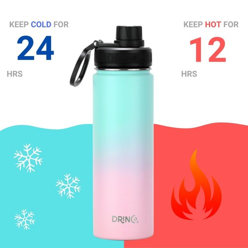 Botella de agua de acero inoxidable con aislamiento de doble pared frasco deportivo 32 oz 22 oz - Imagen 48 de 97