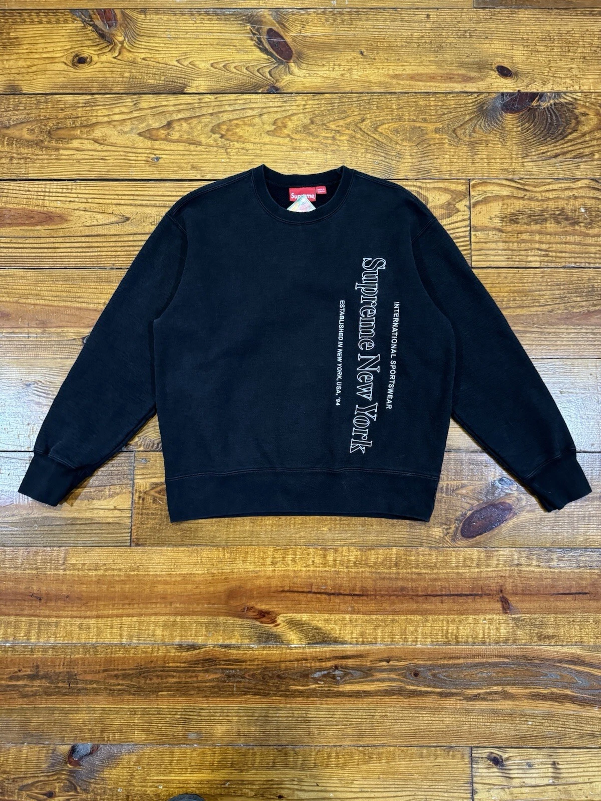 Sweat col rond logo latéral Supreme FW20 S streetwear hype skateboard
