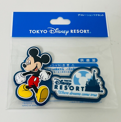 Disney Mickey Mouse Magnet Tokyo Disneyland Disney Resort Logo PVC