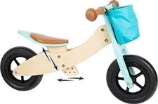 2-in-1 Balance Bike & Trike – Blue | Adjustable Wooden Ride-On | Ages 1+