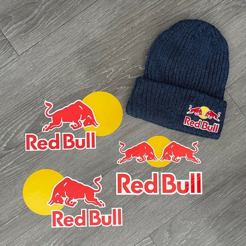 RED BULL ATHLETE ONLY BEANIE + STICKERS 