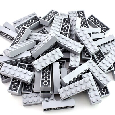 TCM BRICKS Light Bluish Gray 2X6 Brick X25 Compatible Parts & Pieces fits 2456