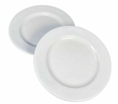 Luzerne Bread Butter Plate Eco Solid White 6 1/2 Bone China 2Pc Set
