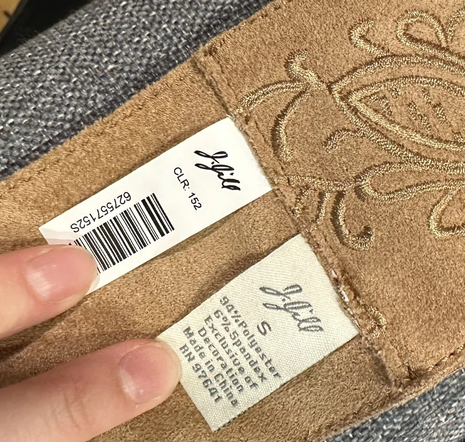 Cinturón retro bordado gamuza sintética J. Jill talla S Foto 4 de 4