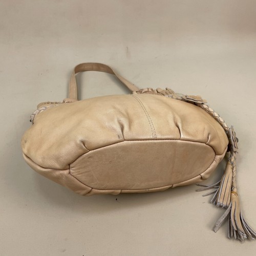 Borsa ascella Xude borsa a mano lato marrone marrone pelle floreale media donna - Foto 6 di 8