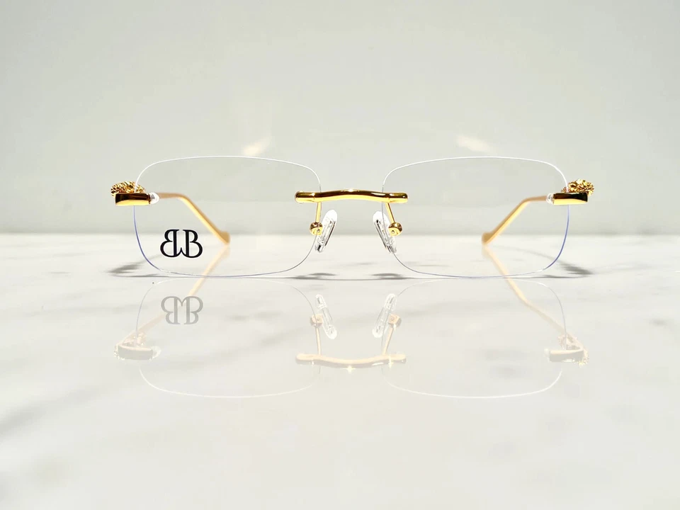 Bonano Giaguaro Gold Glasses Eyeglasses Sunglasses Frame Vintage Cartier Dior - Image 4 of 4