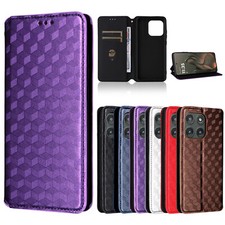 For Motorola Edge 2025 , Fashion Grid Wallet Flip Leather Stand Soft Cover Case