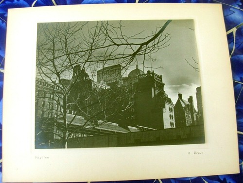 1940 Foto de gabinete, firmada y titulada por Richard Homer Brown, horizonte - Imagen 2 de 5
