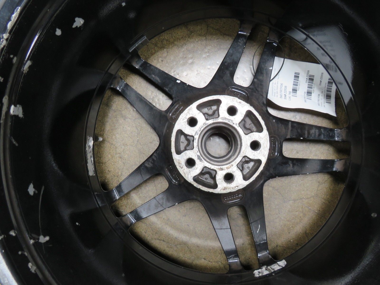 Ferrari F430, Rear Wheel, Black, Chipped Paint, Used, P/N 194266