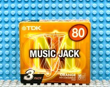 MD    TDK MUSIC JACK MJ 80 3 PACK ORANGE BLANK MINI DISCS  3  SEALED 