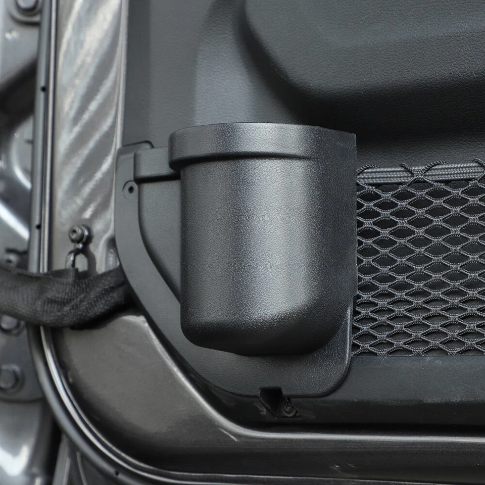 2x Interior Front Door Storage Box Organizer for Jeep Wrangler JL JT 2018+ Black Foto 4 de 4
