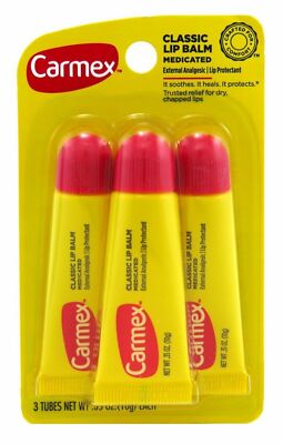BL Carmex Lip Balm Tube Classic Medicated 0.35 oz (3 Count) - *Pack of 3*