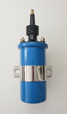 BLUE 45,000 Volt Coil Electronic Ignition-without resistor-OIL Filled-MALE 