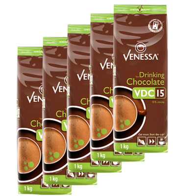 Venessa VDC15 Drinking Chocolate Kakaopulver, 1000g, 5er Pack