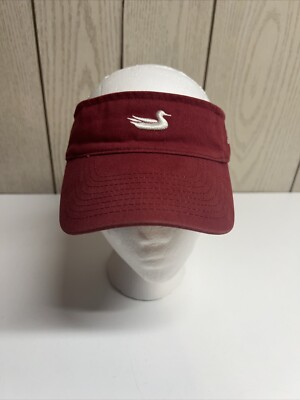 Southern Marsh Adjustable Cotton Visor Hat Burgundy MENS