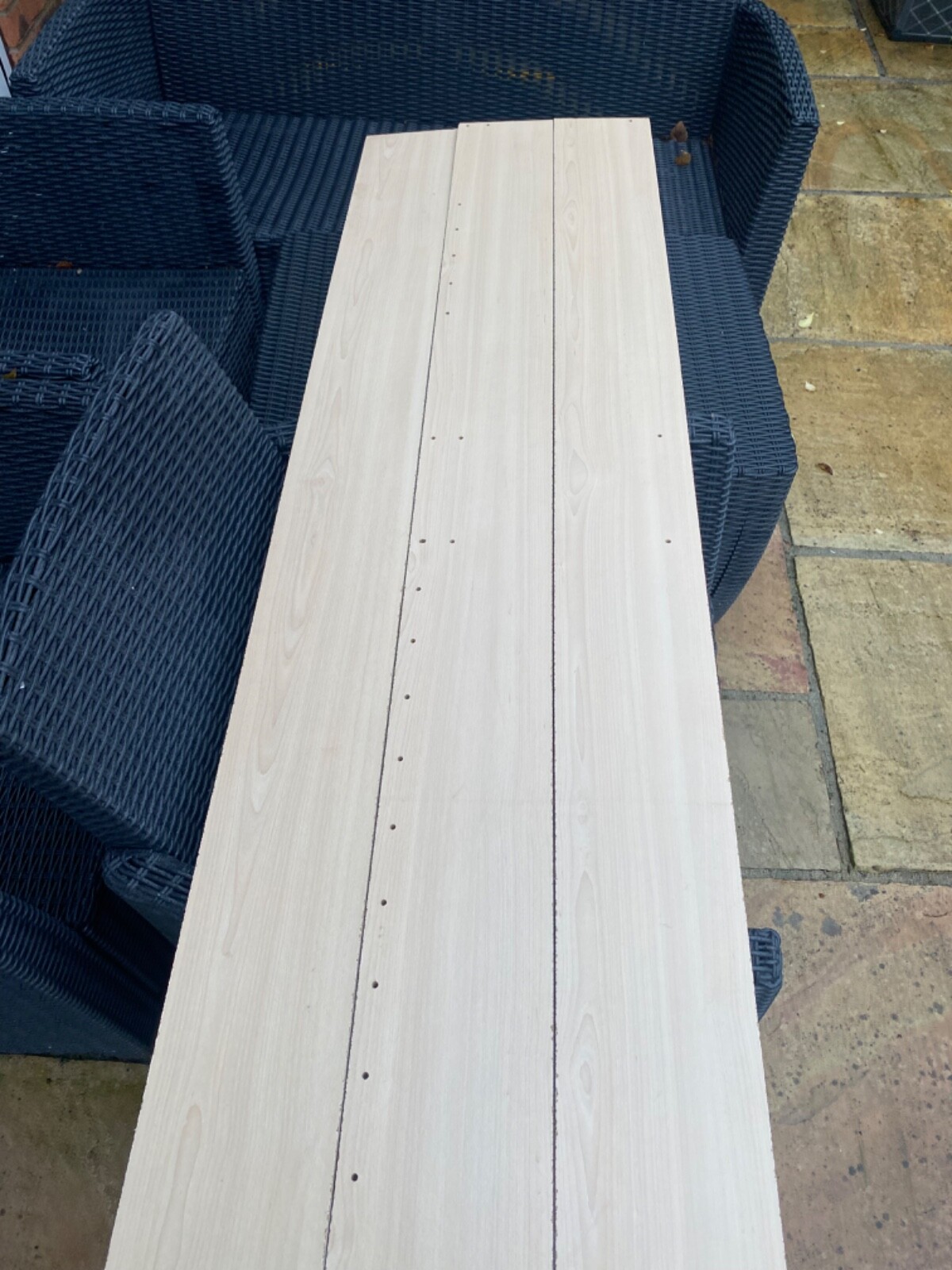 3 LENGTHS PEARWOOD KITCHEN KICKBOARD / PLINTH PLYNTH 150mm X 2100mm