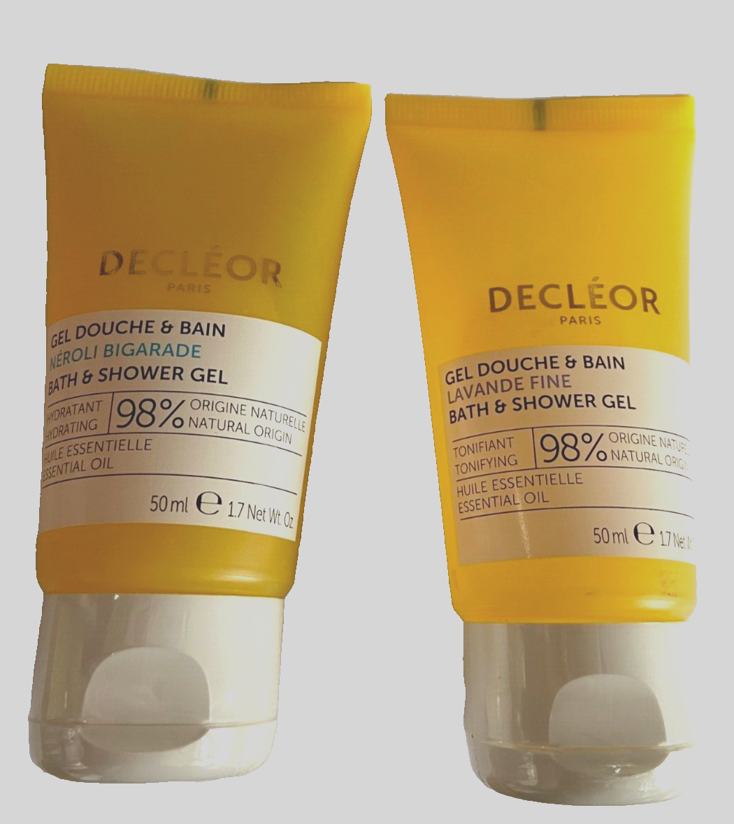Decleor NEROLI BIGARADE & Lavande Fine Bath & Shower Gels 2 x 50ml