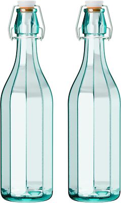 9 Oz Eco-Friendly Swing Top Glass Bottles with Airtight Resealable Cap Set of...