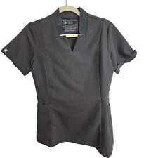 Figs Scrubs Women XS Black Inala Scrub Top Women Scrubs Women Medical Uniform