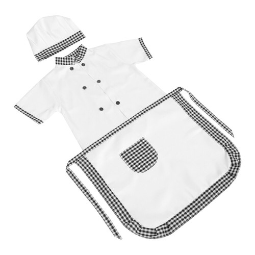 Childrens Chef Uniform Baker Costume Kitchen haute qualité Baking Tool Apron Toddler