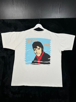 Vintage 80s 90s Elvis Presley Stamp Graphic Shirt - Grafika - XL 