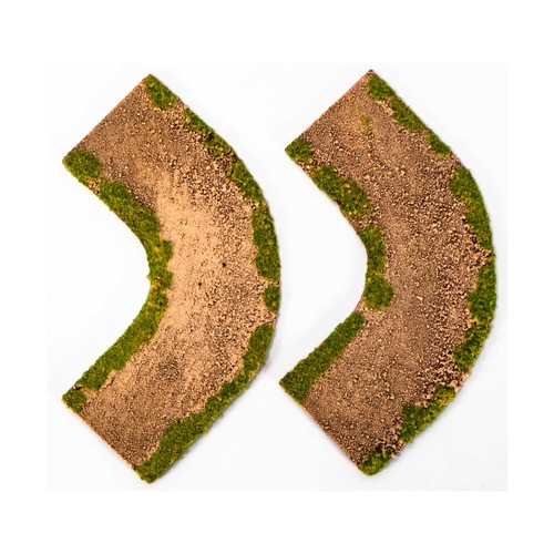 Nerd Herd Scenery 28mm 3" 90 Degree Curved Rural Road NM