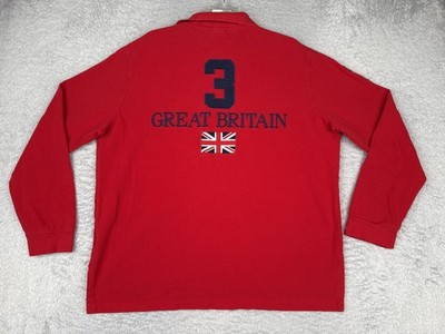 Polo Ralph Lauren ポロシャツ ジャマイカ × イギリス Polo By Ralph Lauren Polo Shirt Mens 2XL Red Big Pony Great