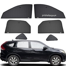 Fit For Honda Crv 2012-2016 Side Window Black Silver Thick Privacy Sunshade 6pcs