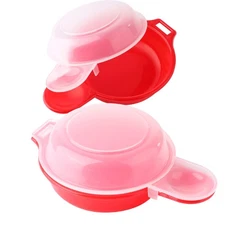 2 Sets Microwave Egg Cooker Fast Omelet Hamburger Maker Kitchen Tool