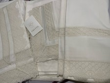 Frette Italy NWT 4pc Queen Sheet Set Sateen Couture Macrame Lace IVORY