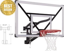 NXT 54in Wall Mounted Basketball Hoop Adjustable Height Quickplay Design