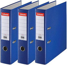 A4 Lever Arch Files, Blue, 3 File Folders, 624291, Dos 75Mm