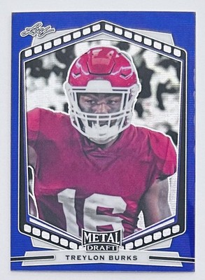 2022 Leaf Draft #P-TB1 Treylon Burks Metal Portrait Prismatic Purple