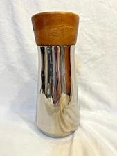 Nambe VIE Chris Granneberg Cocktail Shaker, Stainless and Acacia Wood,  Retired