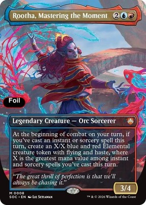 Foil Rootha, Mastering the Moment (Borderless) - 8 - NM - Commander: Secrets ...