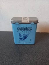 ANCIENNE BOITE MÉTAL GAULOISES CAPORAL JACNO 7,7 CM X 6,5 CM