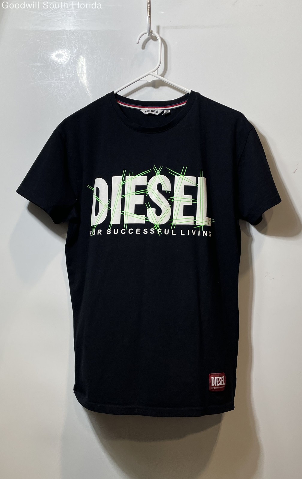 Diesel Mens Black T-Diego Logo Crew Neck Short Sleeve Pullover T-Shirt Size M