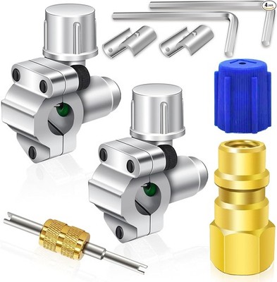 Retrofit Valve Kit - Refrigerant Retrofit Valve Set, with Low Side Adapter, Bull