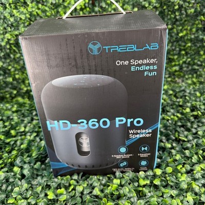 TREBLAB HD-360 Pro Wireless Bluetooth Speaker 360 Sound 5-Speaker System Black
