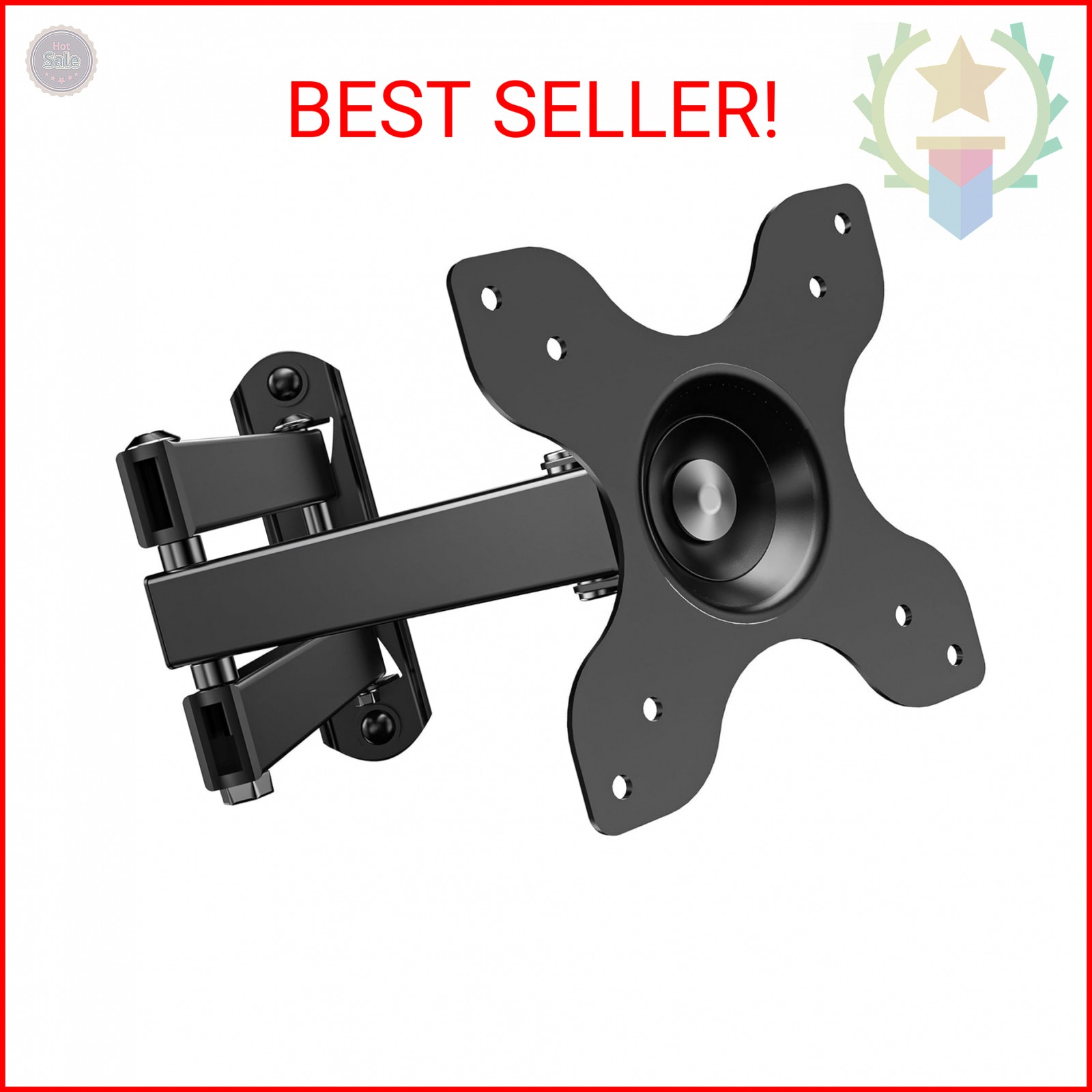 WALI TV Wall Mount Articulating LCD Monitor Full Motion 15 i