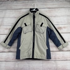 Vintage Nike Ripstop Puffer Jacket Youth Boy's Size M/10-12 Beige/Blue/Black