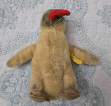 Vintage Steiff Mohair Vintage Peggy Standing Penguin tag button 5"