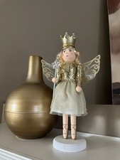 14  Sugar Plum Fairy Gold Princess Angel Ballerina Christmas Wooden Nutcracker