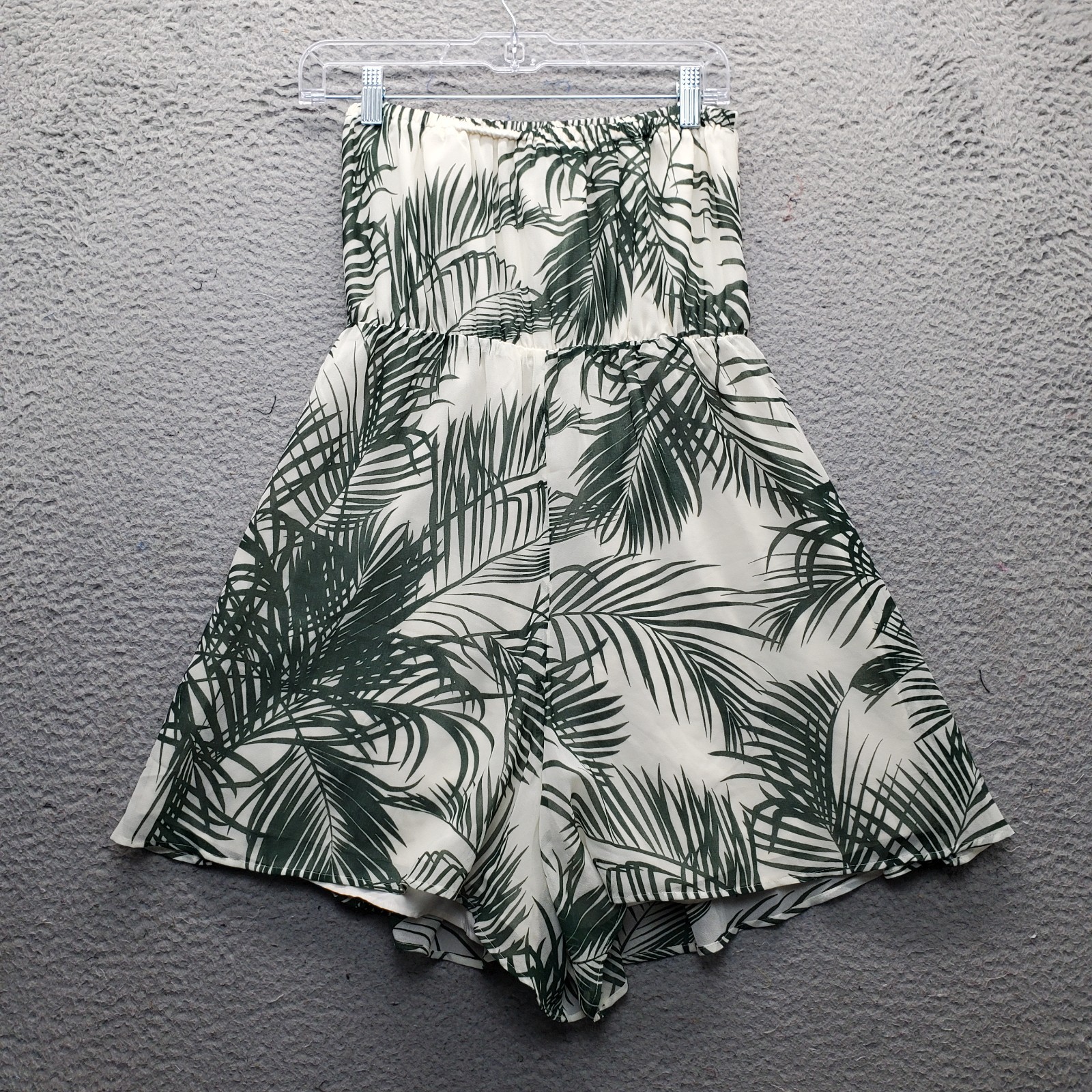 Express Romper Womens Medium Multi Leaf Print Ela… - image 2