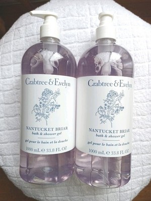 2x Crabtree & Evelyn - Nantucket Briar Bath & Shower Gel JUMBO Size 33.8 oz PUMP